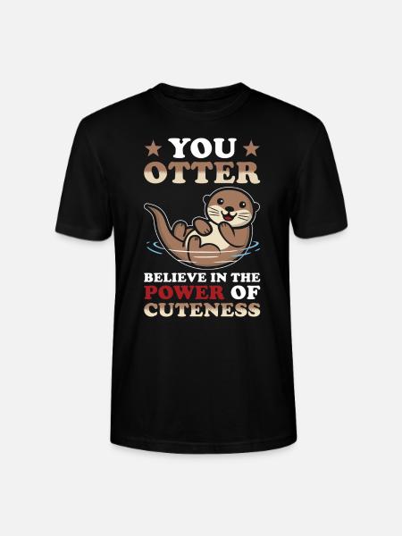 Otter Cute - Stanley/Stella CRAFTER Unisex Organic T-Shirt - black