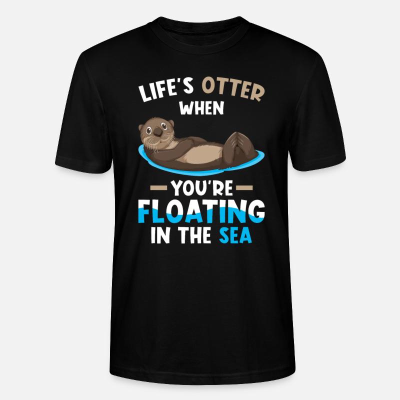 Seeotter Spruch Lustig Otter Geschenk - Stanley/Stella Unisex Bio-T-Shirt CRAFTER - Schwarz