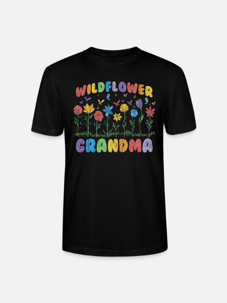 Oma Wildblume Blumen Natur Liebe - Stanley/Stella Unisex Bio-T-Shirt CRAFTER - Schwarz