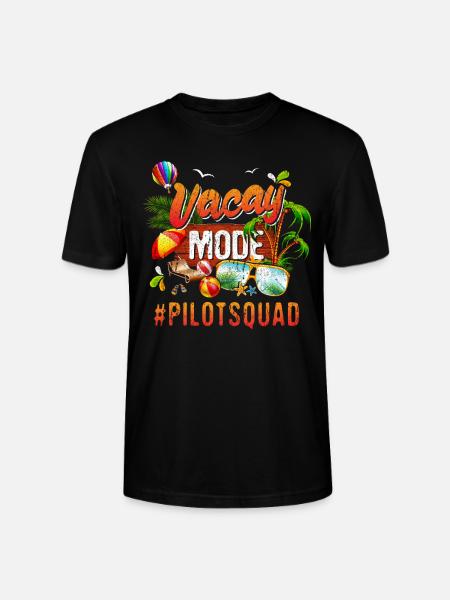 Pilot Vacation Group #Pilotsquad - Stanley/Stella CRAFTER Unisex Organic T-Shirt - black