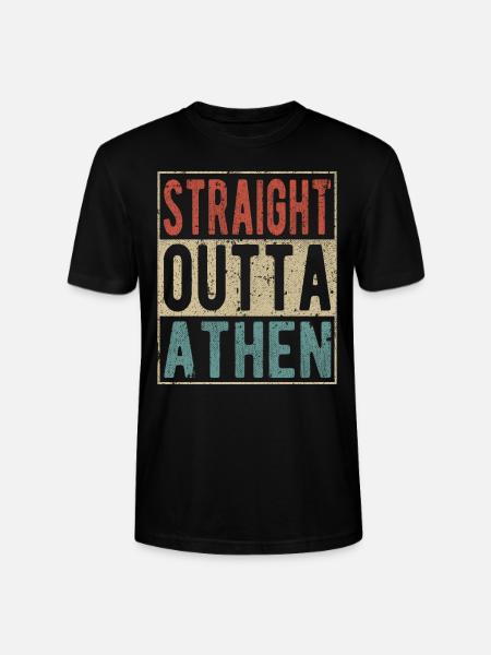 Straight outta Athen - Stanley/Stella CRAFTER Unisex Organic T-Shirt - black