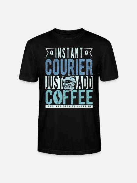 Instant Courier Just Add Coffee - Stanley/Stella CRAFTER Unisex Organic T-Shirt - black