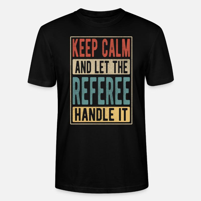 Referee Retro Geschenk - Stanley/Stella Unisex Bio-T-Shirt CRAFTER - Schwarz