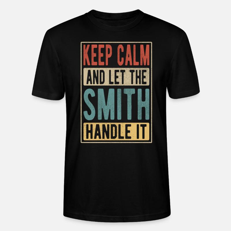 Smith Retro Gift - Stanley/Stella CRAFTER Unisex Organic T-Shirt - black