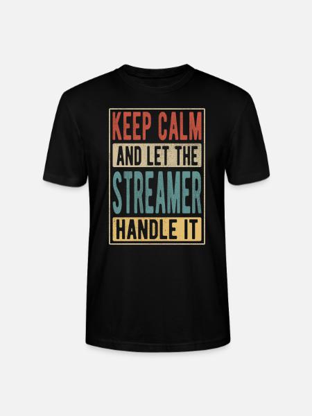 Streamer Retro Gift - Stanley/Stella CRAFTER Unisex Organic T-Shirt - black