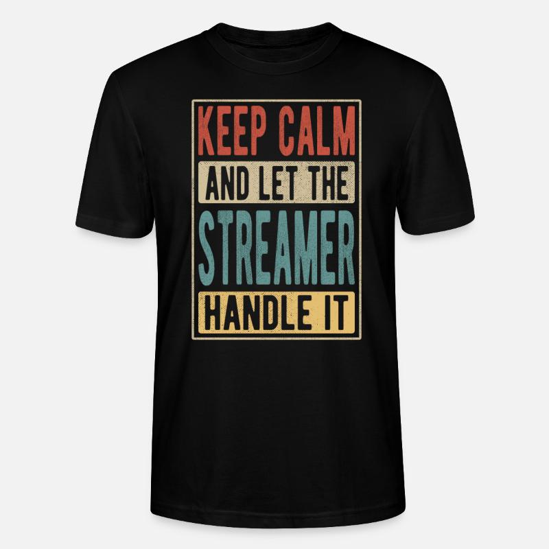 Streamer Retro Geschenk - Stanley/Stella Unisex Bio-T-Shirt CRAFTER - Schwarz