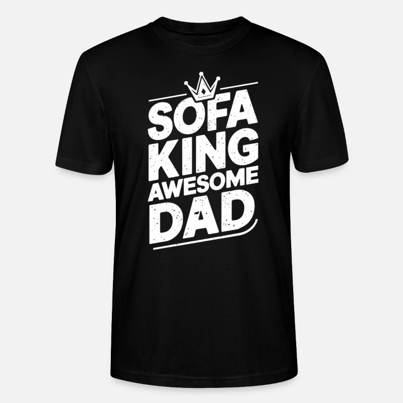 Canapé King Awesome Dad - T-shirt bio CRAFTER Stanley Stella Unisexe - noir