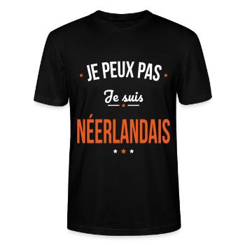 Je peux pas je suis Néerlandais - T-shirt bio CRAFTER Stanley Stella Unisexe - noir - Devant - Alina (178cm) & Michal (187cm)