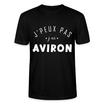 j peux pas j ai Aviron - idée cadeau RAMEUR - T-shirt bio CRAFTER Stanley Stella Unisexe - noir - Devant - Alina (178cm) & Michal (187cm)
