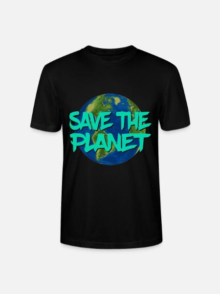 Save the planet - Stanley/Stella CRAFTER Unisex Organic T-Shirt - black