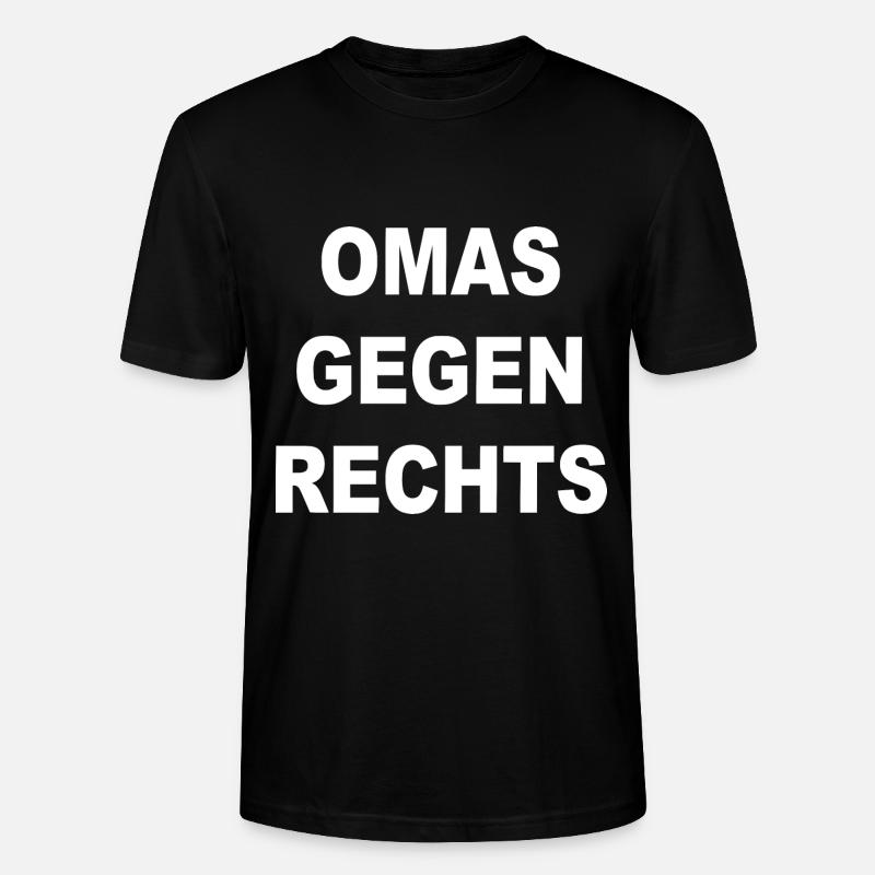 omas gegen rechts - Stanley/Stella Unisex Bio-T-Shirt CRAFTER - Schwarz