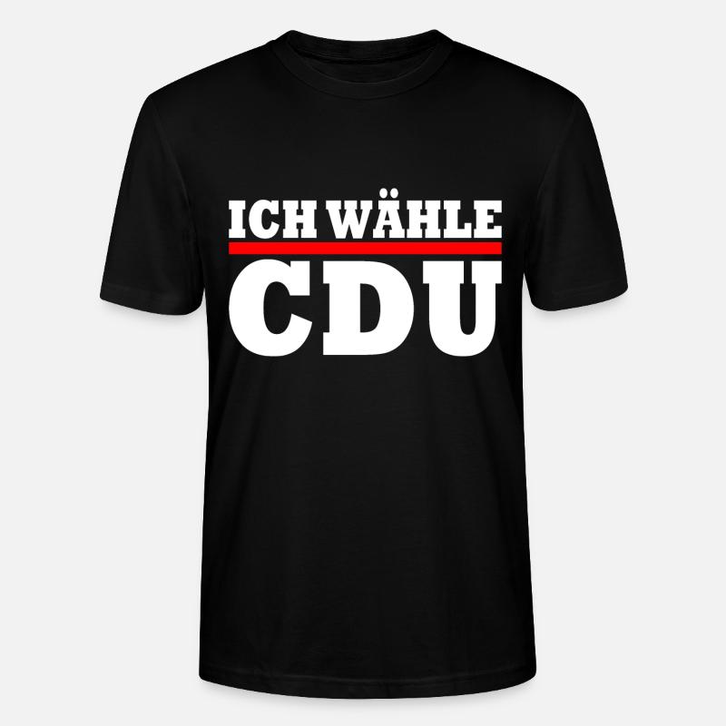 Ich wähle cdu - Stanley/Stella Unisex Bio-T-Shirt CRAFTER - Schwarz