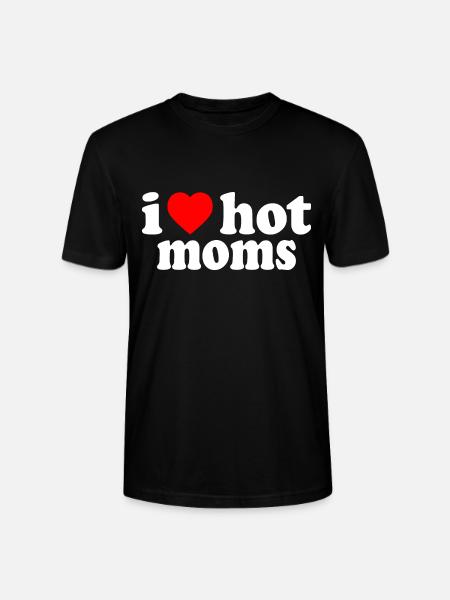 I love hot moms - Stanley/Stella CRAFTER Unisex Organic T-Shirt - black