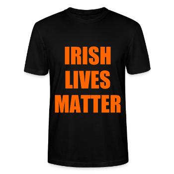 Irish lives matter - T-shirt bio CRAFTER Stanley Stella Unisexe - noir - Devant - Alina (178cm) & Michal (187cm)