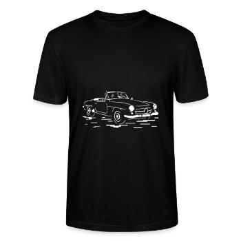 Des voitures anciennes. Voiture. Cabriolet - T-shirt bio CRAFTER Stanley Stella Unisexe - noir - Devant - Alina (178cm) & Michal (187cm)