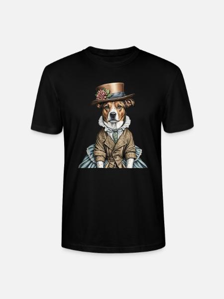 Viktorianischer Hund - Stanley/Stella Unisex Bio-T-Shirt CRAFTER - Schwarz