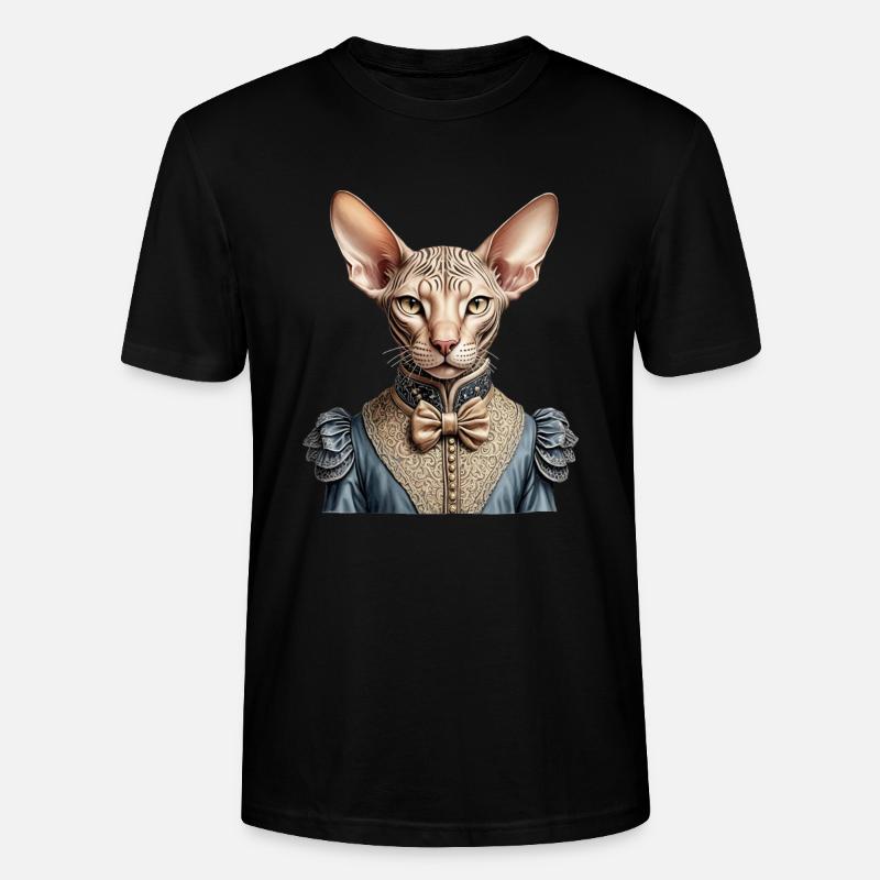 Viktorianische Sphynx-Katze - Stanley/Stella Unisex Bio-T-Shirt CRAFTER - Schwarz