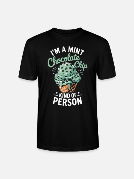 Mint Chocolate Cream Fan - Stanley/Stella CRAFTER Unisex Organic T-Shirt - black