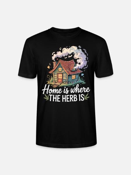 Stoner house with saying - Stanley/Stella CRAFTER Unisex Organic T-Shirt - black