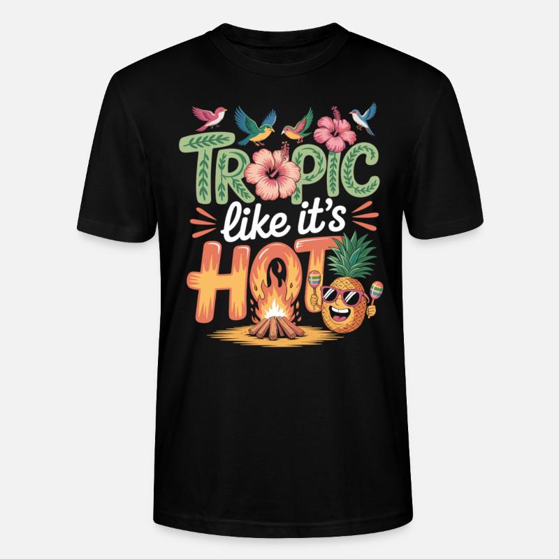 Tropique comme s’il faisait chaud - T-shirt bio CRAFTER Stanley Stella Unisexe - noir