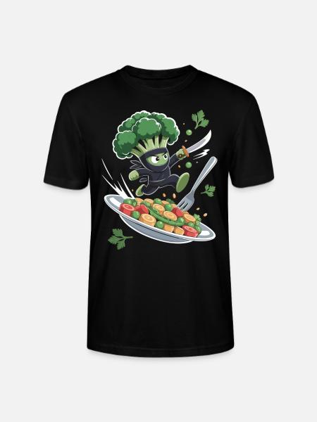 Brokkoli Ninja im Einsatz - Stanley/Stella Unisex Bio-T-Shirt CRAFTER - Schwarz