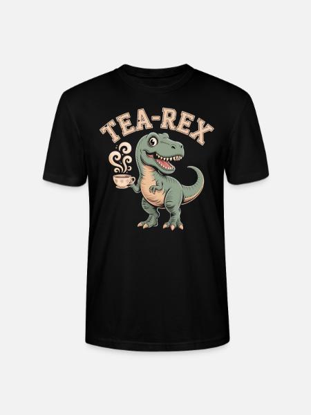 Tea-Rex – The Tea Dino - Stanley/Stella CRAFTER Unisex Organic T-Shirt - black
