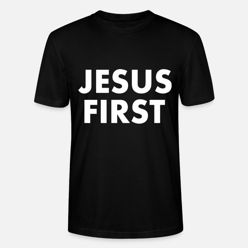Jesus first - Stanley/Stella Unisex Bio-T-Shirt CRAFTER - Schwarz