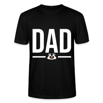 DAD cadeau humour papa dad - T-shirt bio CRAFTER Stanley Stella Unisexe - noir - Devant - Alina (178cm) & Michal (187cm)