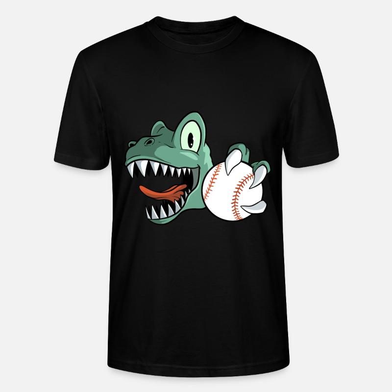 T-Rex Dinosaurier Baseball - Stanley/Stella Unisex Bio-T-Shirt CRAFTER - Schwarz