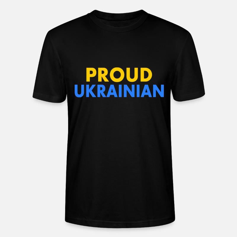 Proud ukrainian - Stanley/Stella Unisex Bio-T-Shirt CRAFTER - Schwarz