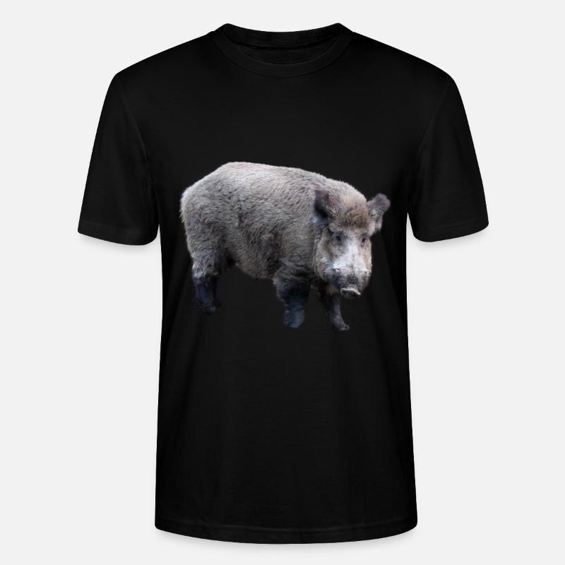 Wildschwein - Stanley/Stella Unisex Bio-T-Shirt CRAFTER - Schwarz