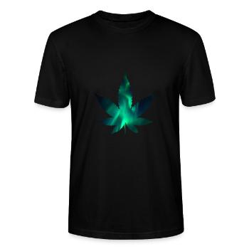 Hemp Leaf Cannabis Leaf Hemp cannabis hash - Stanley/Stella CRAFTER Unisex Organic T-Shirt - black - Front - Alina (178cm) & Michal (187cm)