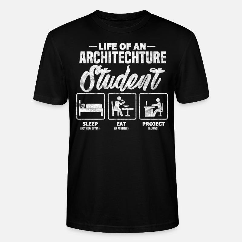 Architecte Student - T-shirt bio CRAFTER Stanley Stella Unisexe - noir