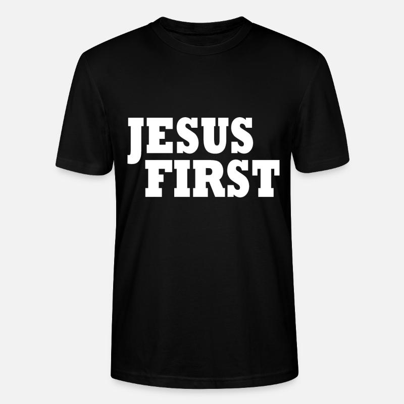 Jesus first - Stanley/Stella Unisex Bio-T-Shirt CRAFTER - Schwarz