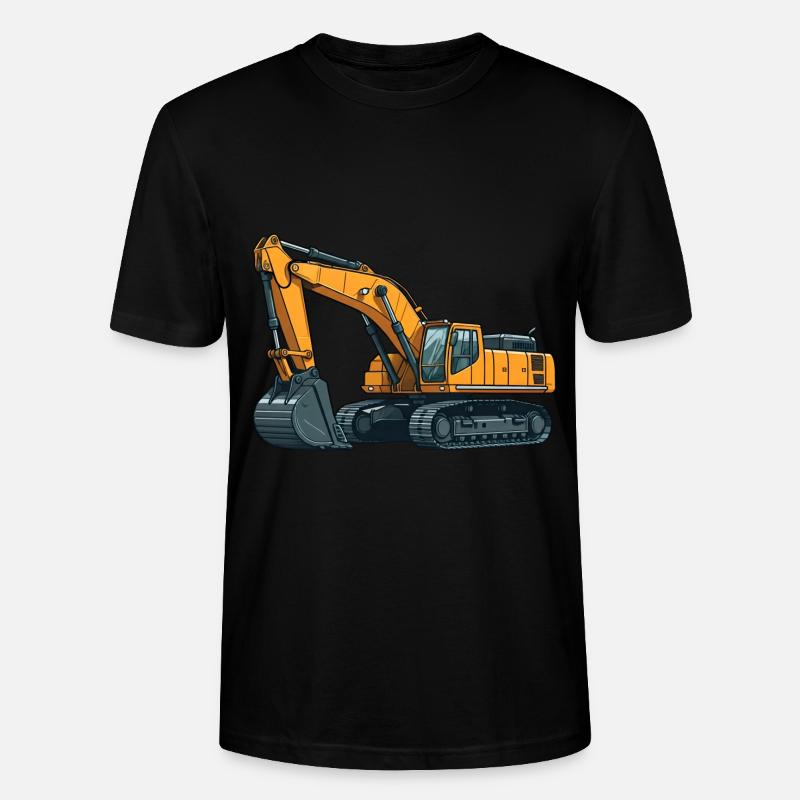 Excavator Construction Site Construction Worker Excavator Driver - Stanley/Stella CRAFTER Unisex Organic T-Shirt - black
