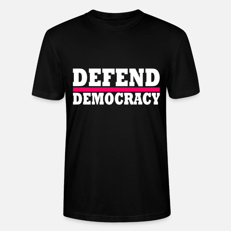 Defend democracy - Stanley/Stella Unisex Bio-T-Shirt CRAFTER - Schwarz