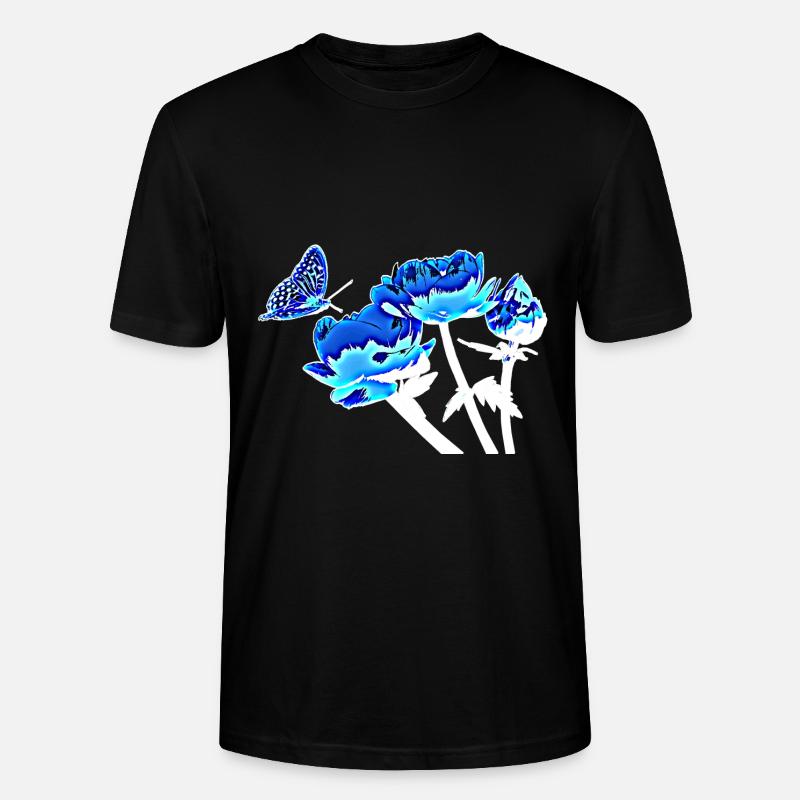 Papillon et fleurs - T-shirt bio CRAFTER Stanley Stella Unisexe - noir