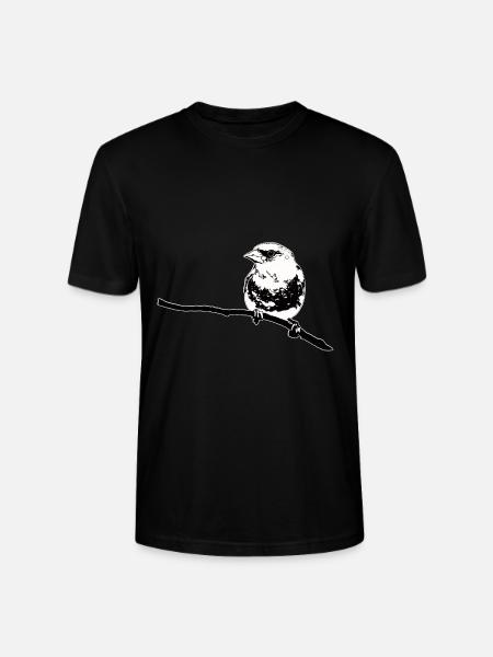 Greenfinch black white - Stanley/Stella CRAFTER Unisex Organic T-Shirt - black