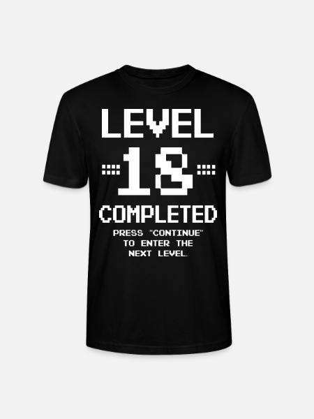 18. Geburtstag Retro Level 18 Jahre Party - Stanley/Stella Unisex Bio-T-Shirt CRAFTER - Schwarz