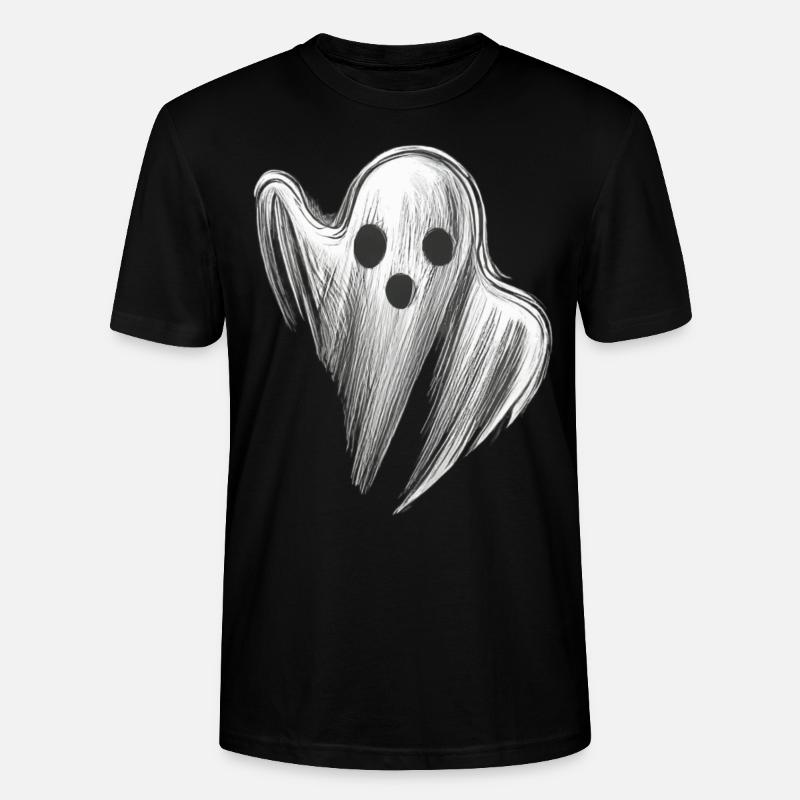 STILISIERTER GRUSELIGER GEIST - Stanley/Stella Unisex Bio-T-Shirt CRAFTER - Schwarz
