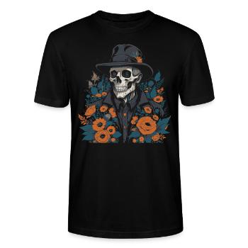 Médecin Peste avec Roses Cadeau - T-shirt bio CRAFTER Stanley Stella Unisexe - noir - Devant - Alina (178cm) & Michal (187cm)