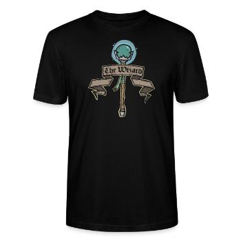The Wizard - Stanley/Stella CRAFTER Unisex Organic T-Shirt - black - Front - Alina (178cm) & Michal (187cm)