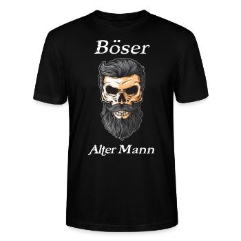 Böser Alter Mann - Stanley/Stella Unisex Bio-T-Shirt CRAFTER - Schwarz - Vorne - Alina (178cm) & Michal (187cm)