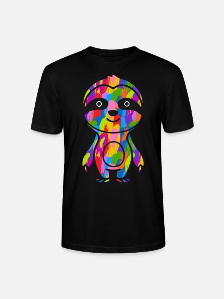 Faultier Bunt - Stanley/Stella Unisex Bio-T-Shirt CRAFTER - Schwarz