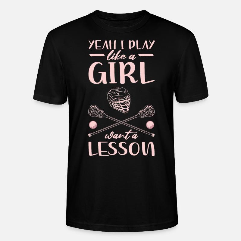 Lacrosse Spieler - Stanley/Stella Unisex Bio-T-Shirt CRAFTER - Schwarz