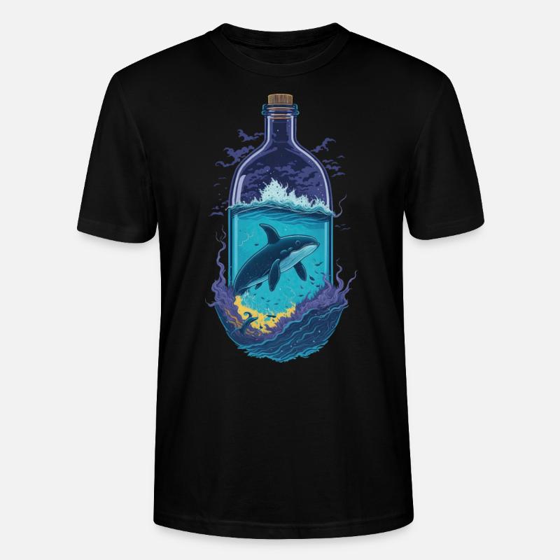 Dolphin - Stanley/Stella CRAFTER Unisex Organic T-Shirt - black
