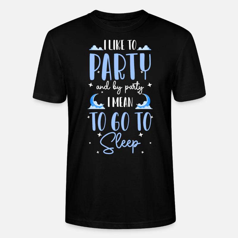 Schlaf Schlummern Morgenmuffel Müde - Stanley/Stella Unisex Bio-T-Shirt CRAFTER - Schwarz