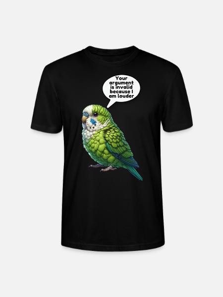 Parrotlet Bird Green Parrotlet - Stanley/Stella CRAFTER Unisex Organic T-Shirt - black