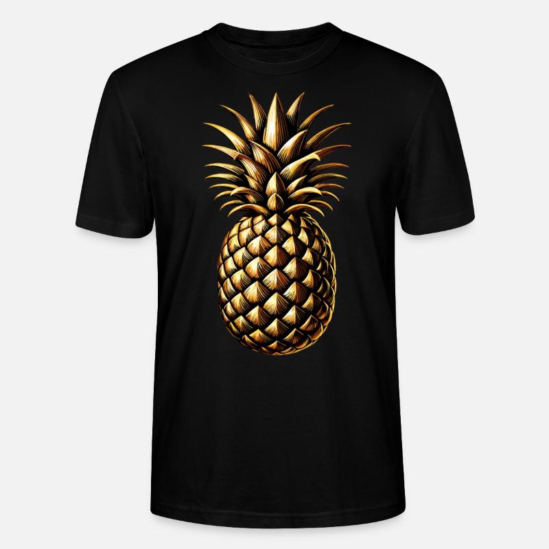 Goldene Ananas Geschenk - Stanley/Stella Unisex Bio-T-Shirt CRAFTER - Schwarz