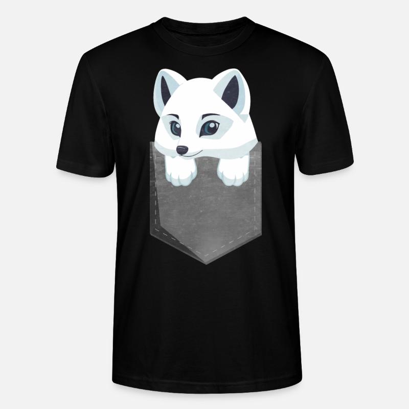 Cute arctic fox gift - Stanley/Stella CRAFTER Unisex Organic T-Shirt - black